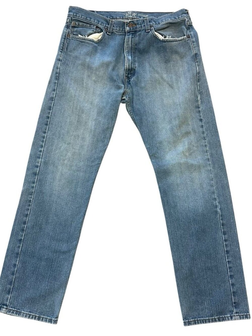 Levi Strauss Signature Straight Jeans Men's Size 36 x 32 Blue Wash Denim